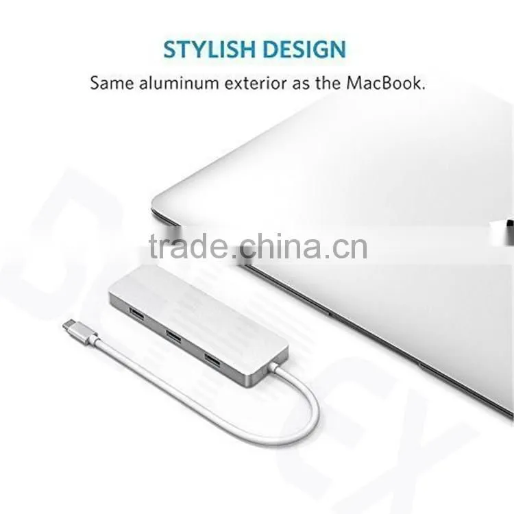 USB Hub 3.0 4 Ports to Type C Adatper for charge & data transfer