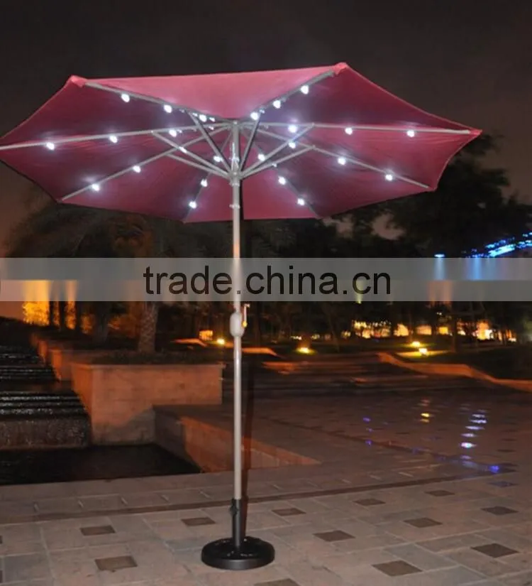 Beach Umbrella Hand Open Personalized Light Led Circular Roman Outdoor Umbrella