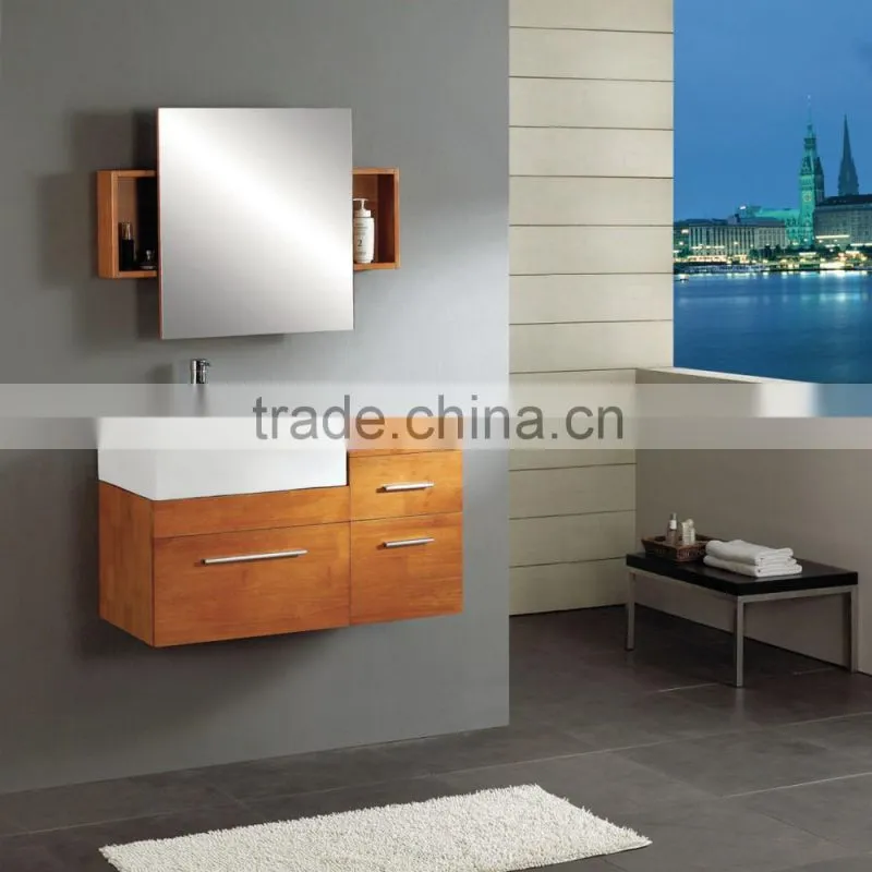 Aqua Gallery Solid Wood Bathroom Furniture with Mirrored Cabinet