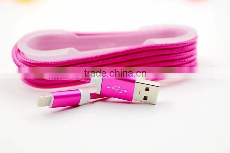 Nylon Braid high speed signal cable/power transmission micro usb cable for iphone