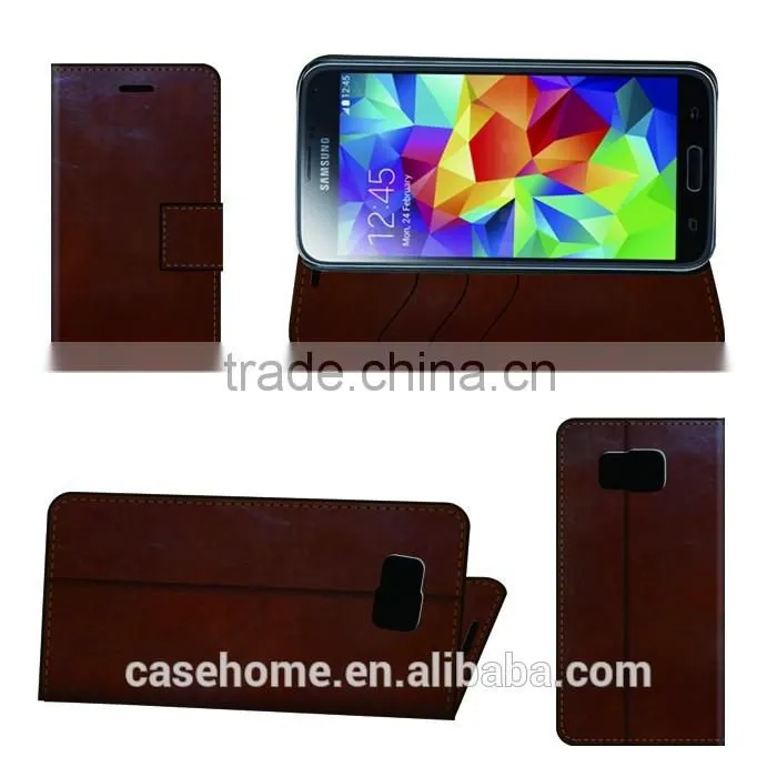 Standing Phone Shell Leather Flip Cover for Samsung Galaxy S6