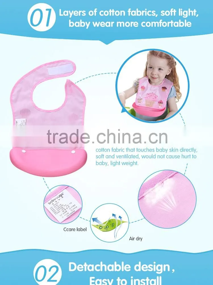 multi-functional colorful baby bib with cute design