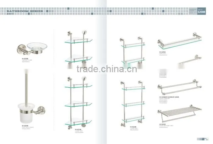 dual tier bathroom glass rack