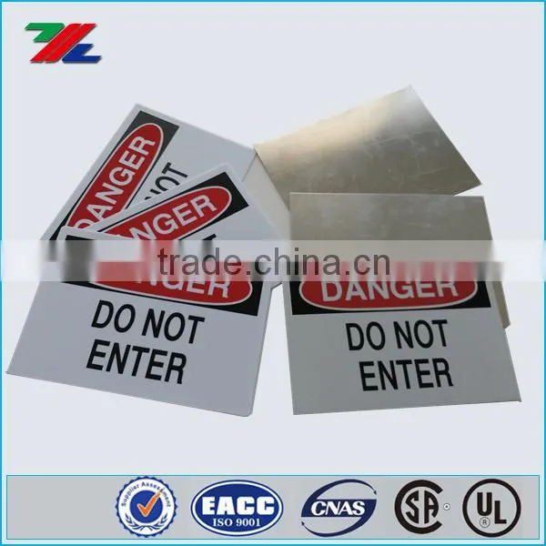 NOTICE Safety sign Custom printed ; Plastic / Aluminum / Adhesive label custom printed safety signs