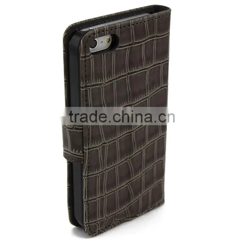 Custom phone cases for iPhone, Crocodile PU custom phone cases with stand, Colorful custom phone cases from Shenzhen factory