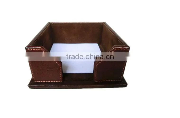 Dark Brown Good Quality Handmade Flannelette Inside Custom Leather Paper Holder