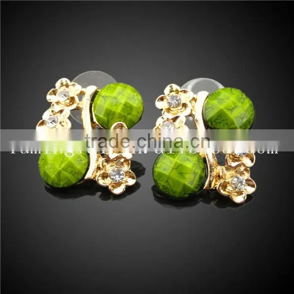 African fashion resin jewelry real flowers bridal jewelry set for wedding