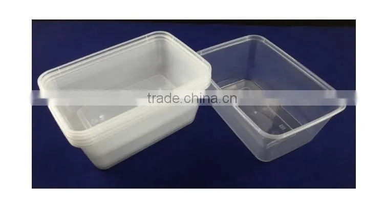 China best selling 750 ml disposable transparent lunch box