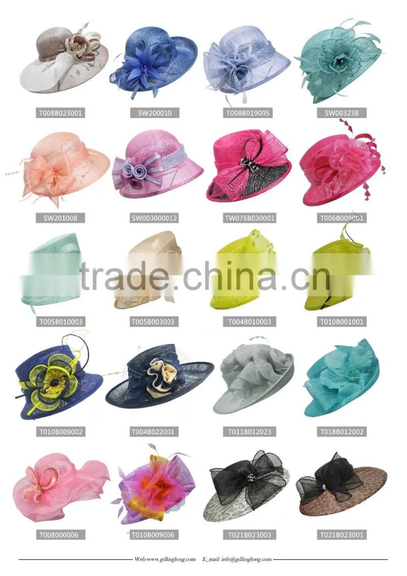 Elegant Bowler Sinamay Party Hats and OEM/ODM Sinamay Hats