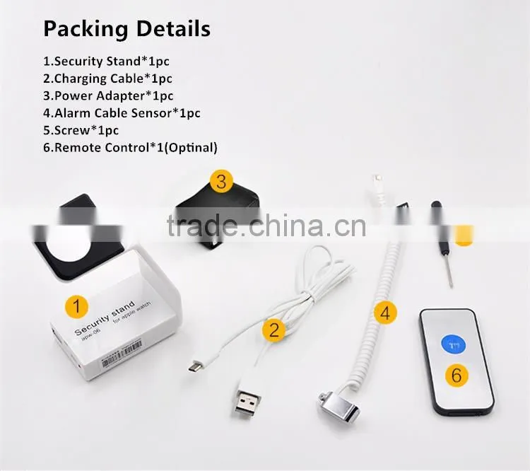 Hot selling security display stand for smart watch with low price