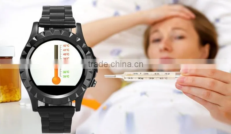 2015 Hi-Tech Metal Body Round Screen Bluetooth Smart watches men