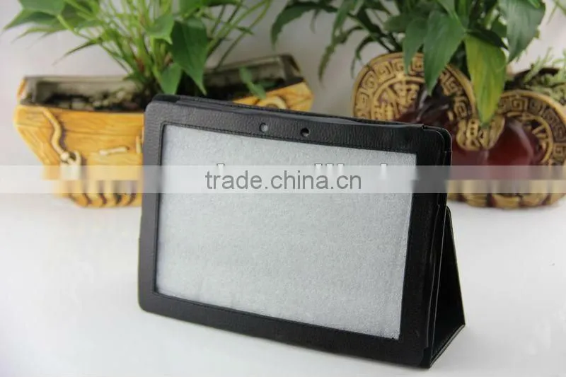 Factory price 2012 lychee skin for TF201 leather case ,For Asus Eee Pad