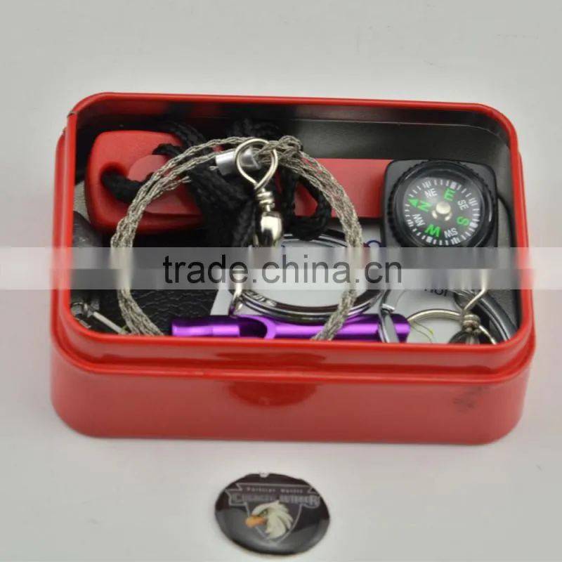 Paracord Emergency Outdoor Survival Kit with Carabiner