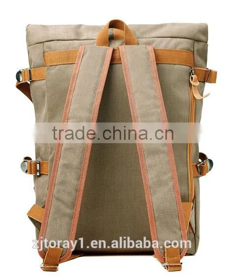 Fashion Cheap Plain Cotton Backpack School Book Bag for Teenagers