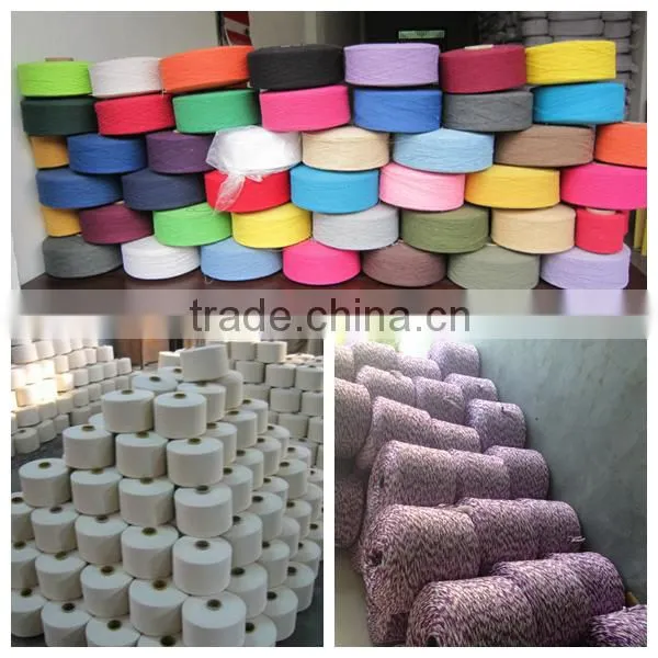 High quality white open end recycled cotton polyester knitting and weaving yarn