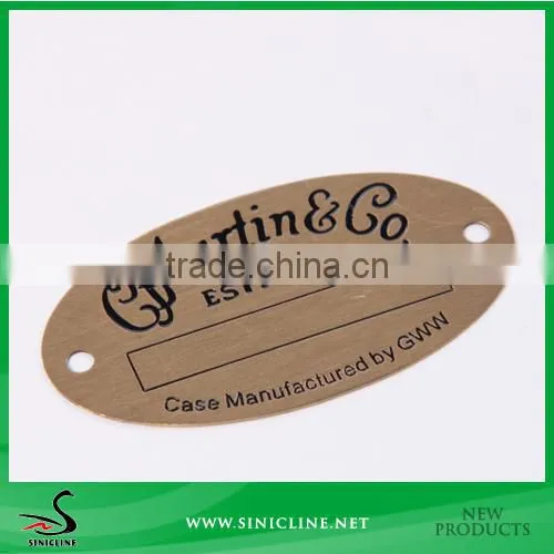 Sinicline Nickel free Debossed Metal Label/Patch For Garment,Bag,Furniture
