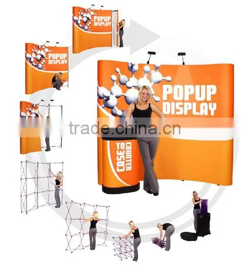 arc shape advertising pop up, large pop up