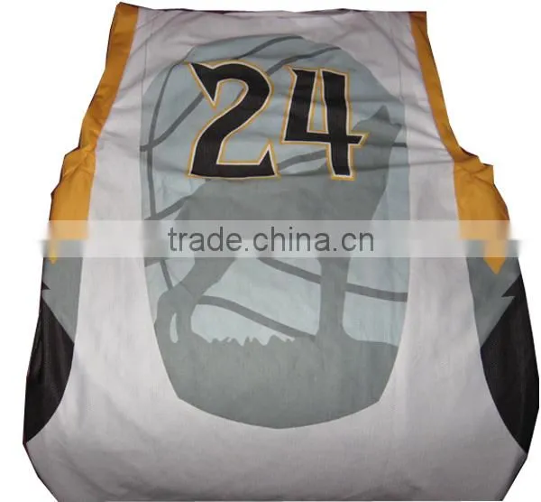 Custom made basketball uniform with own logo and rope