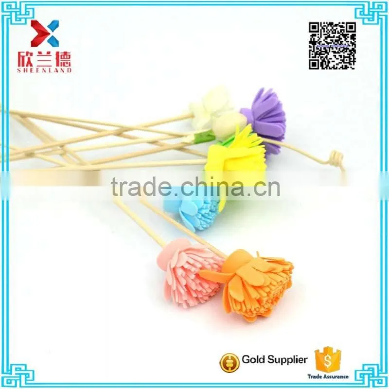 2016 orange color fashion aroma diffuser handmade sola wood flower