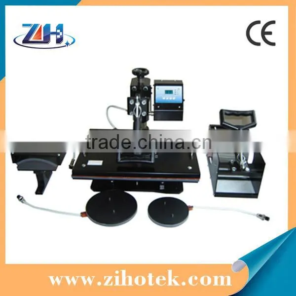 Combo t shirt printing machine 5 in 1 function heat transfer machine