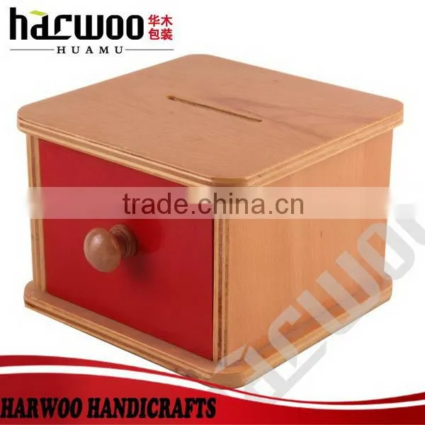 High-end wooden savings box for adults