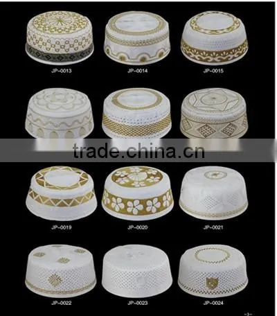 Factory direct sale cheap embroidery Muslim cap