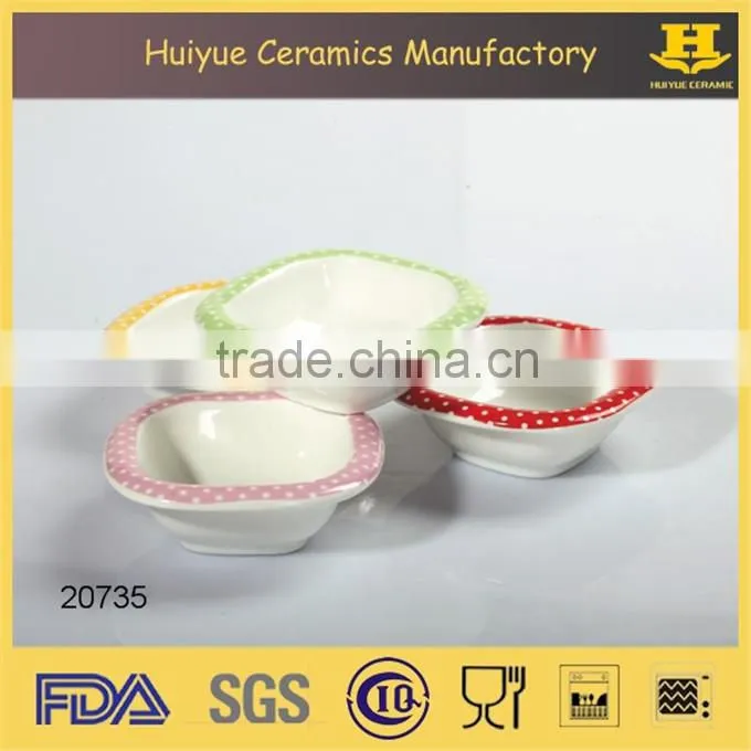 ceramic ramekin, ramkein dish with decal printing 20146