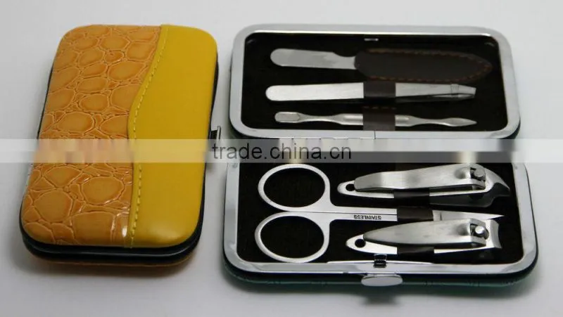 NEW 1SET(6pcs) Nail Care Manicure Pedicure Set Travel Scissors Grooming Kit Tool