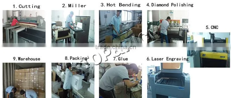 2015 New Design Modified acrylic solid surface artificial stone glowing artware