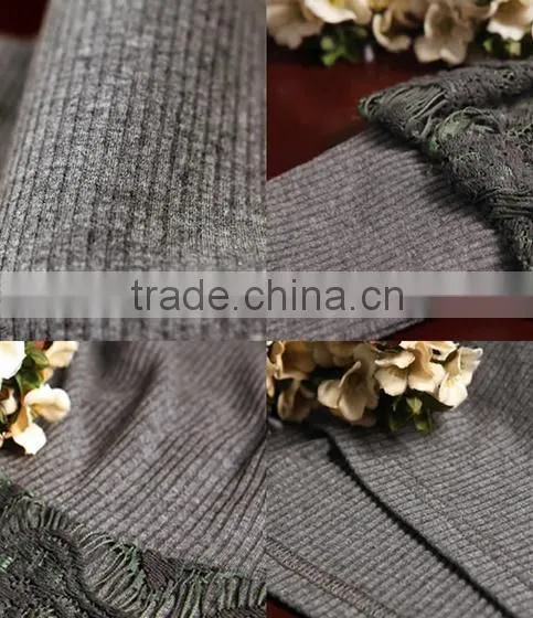Lace stitching sweater