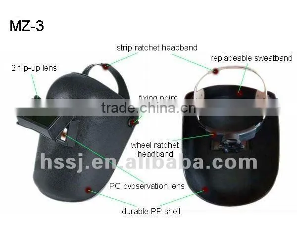 2016 PP welding goggles economic welding goggles flip-up lens industrial safety face shield welding goggles