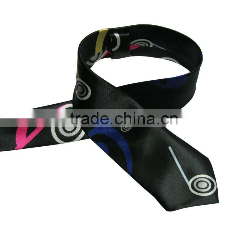 Fashion Skull Printed Skinny Tie/gravatas skinny tie