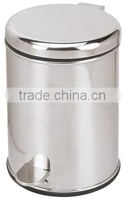 5l stainless steel foot pedal bin for office and medical