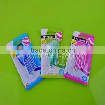 Hot Selling Nylon Interdental Brush/Adult Soft Toothbrush/Dental Gift