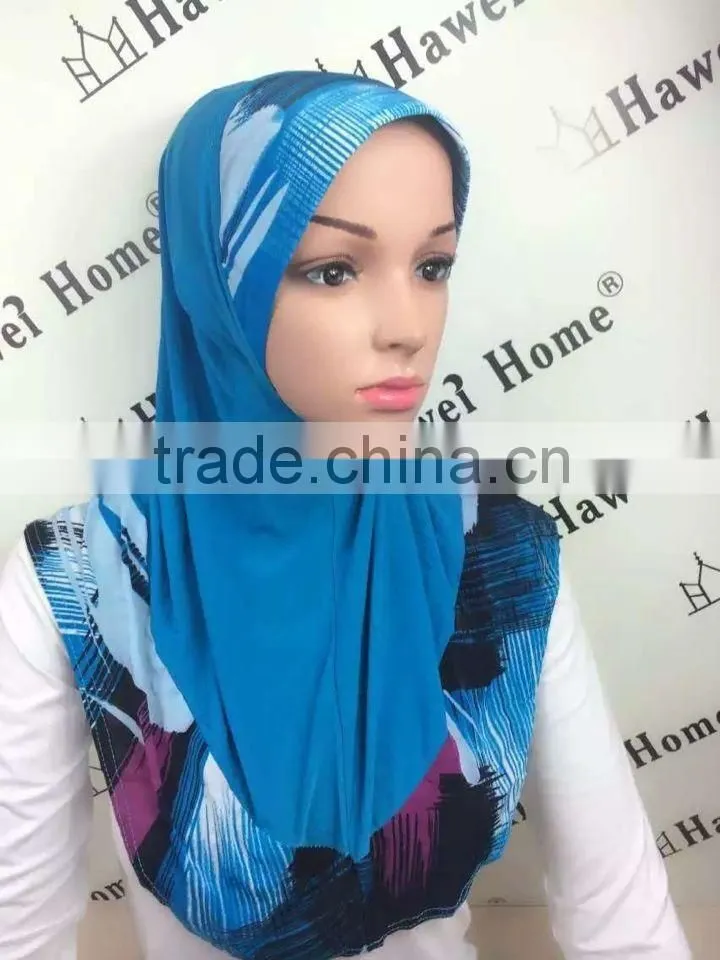 H278 new style one piece hijab,print hijab