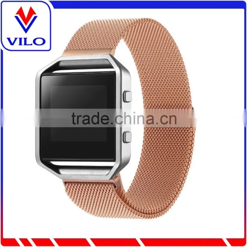 Silver Stainless Steel Smart Watch Band Chain for fitbit blaze