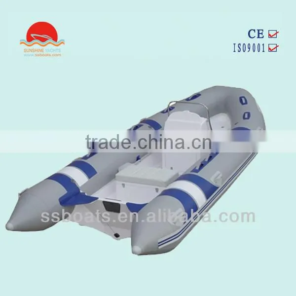 Sunshine rigid hull fiberglass inflatable fishing boat