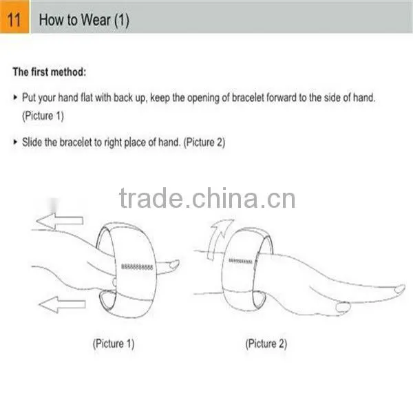 Fashionable Led Bluetooth Bracelet Bluetooth Watch with Caller ID/ Distance Vibration