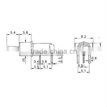 3 pin Sub mini toggle switch 3-wayand 2-way.ON OFF ON&ON OFF