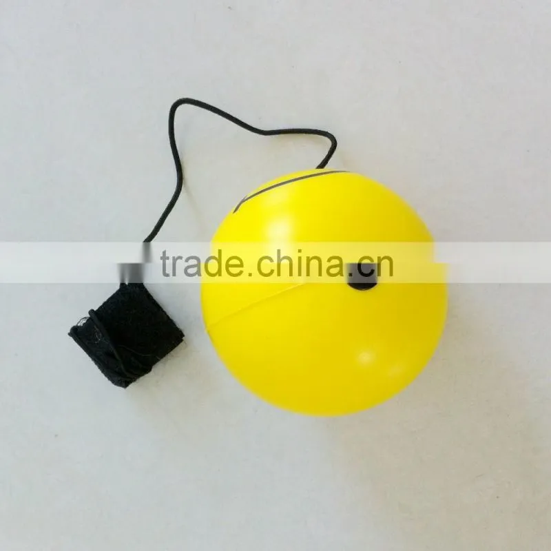 pu foam yellow YOYO ball with string