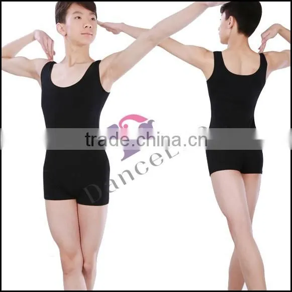 A2626 shorty dance costume tank dance unitard men's ballet unitards