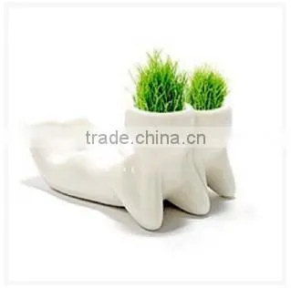 Boy Grass Head Ceramic Porcelain Planter ,Grass Head Ceramic Porcelain Planter ,Grass Head Ceramic Porcelain Planter