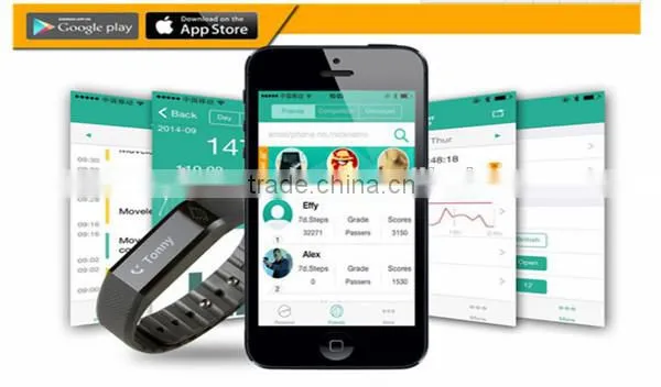 New arrival OLED display backlight silicone smart bracelet pedometer, waterproof bluetooth 4.0 sleep mornitoring wristband