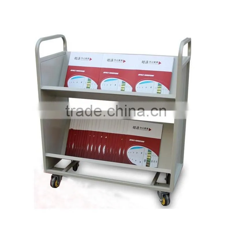 hot sale book cart metal book truck with low price