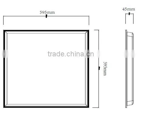 white LED panel lights shine staight
