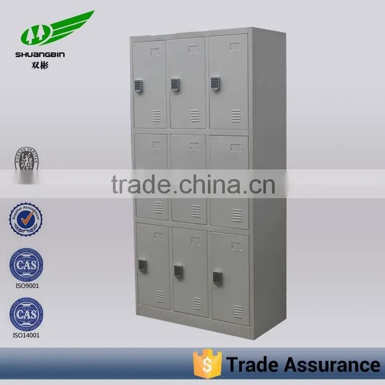 Four tier steel lockable storage cabinet