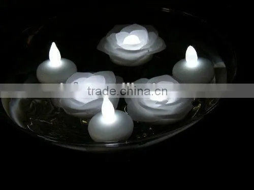 Reusable Battery Operated LED Floating Wax Rose Light
