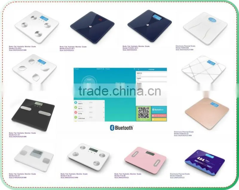 MAX 180KG New design multifunction electronic body fat bluetooth scale,personal scale