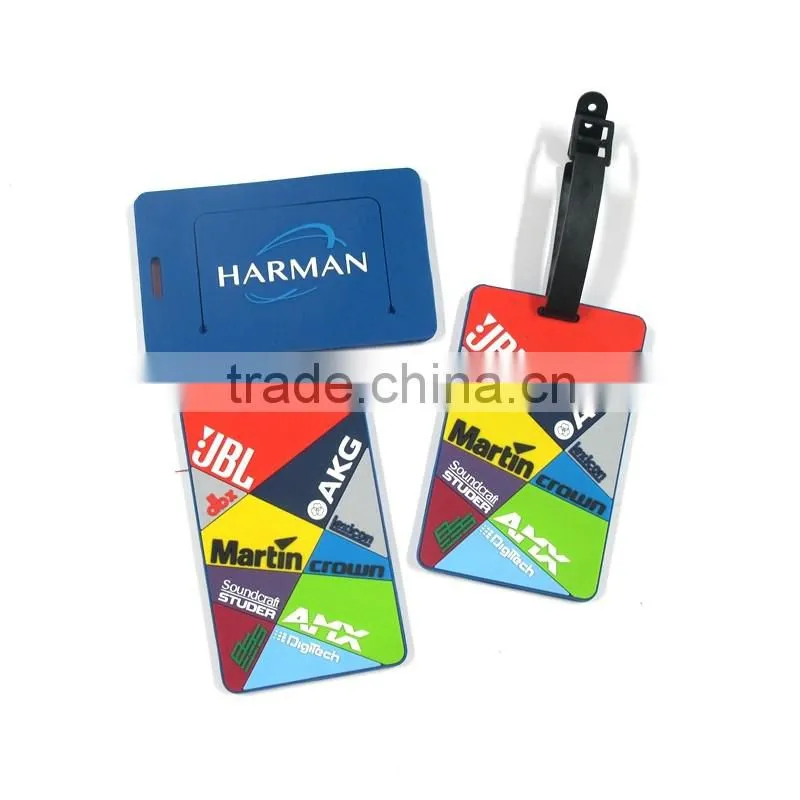 Custom luggage tag soft pvc luggage tag wholesale
