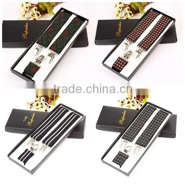 Hot Sale 2014 Promotion Custom mens Suspenders With engraved logo